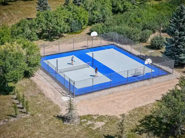 Sport court and green space at Sandy Shores Resort & Marina